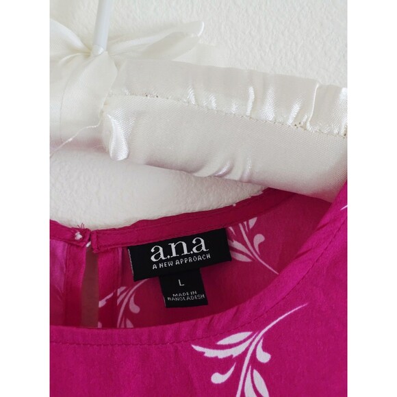 Ana Mini Dress Woman's L Hot Pink Floral Sleepless Shift Spring Summer - Picture 6 of 9